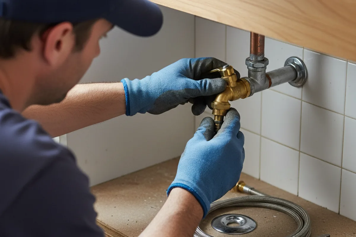 Shutoff valve and fitting work during Faucet and Fixture Repair in Brimfield